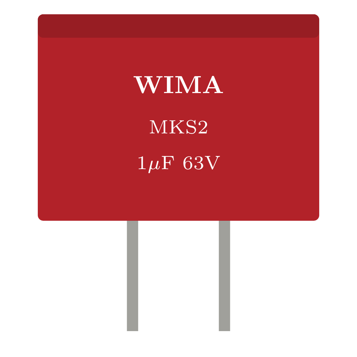 WIMA MKS2 1µF 63V Folienkondensator