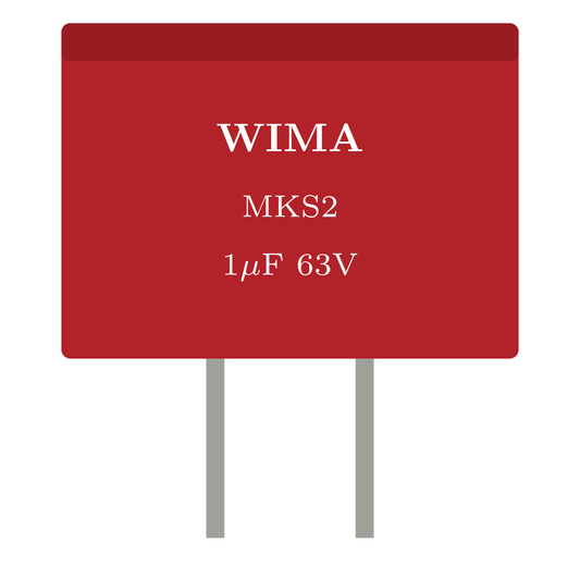 WIMA MKS2 1µF 63V Folienkondensator